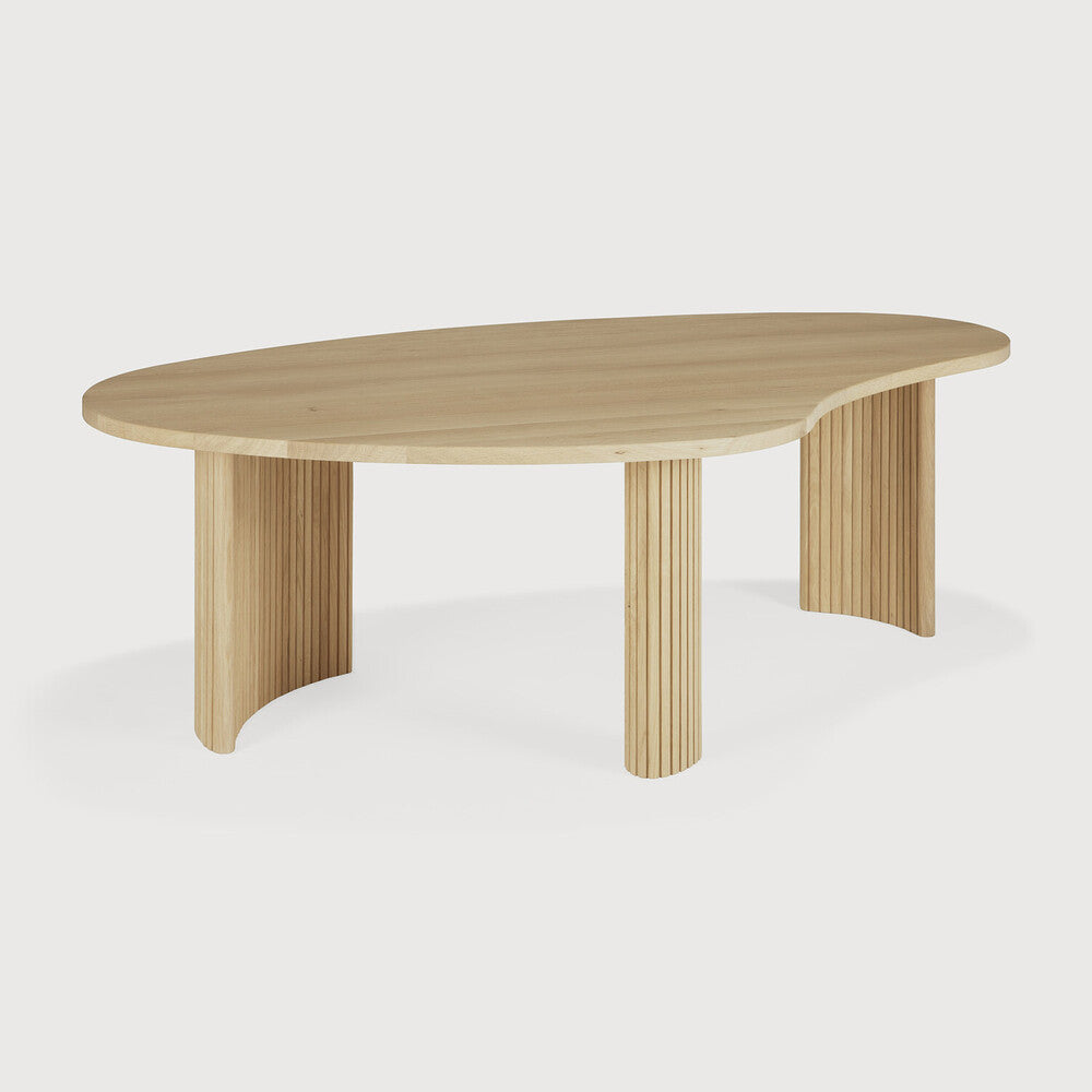 Ethnicraft Boomerang Coffee Table in oak, FSC-certified solid oak