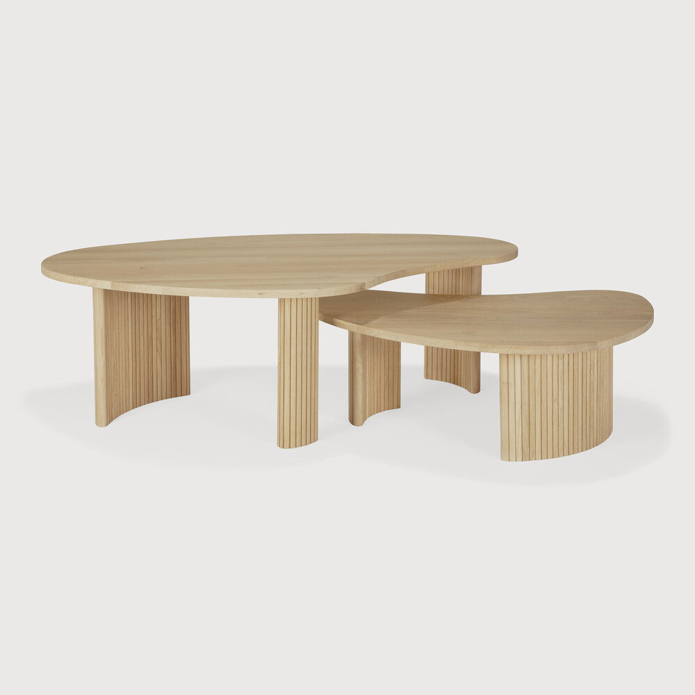 Ethnicraft Boomerang Coffee Table in oak, FSC-certified solid oak
