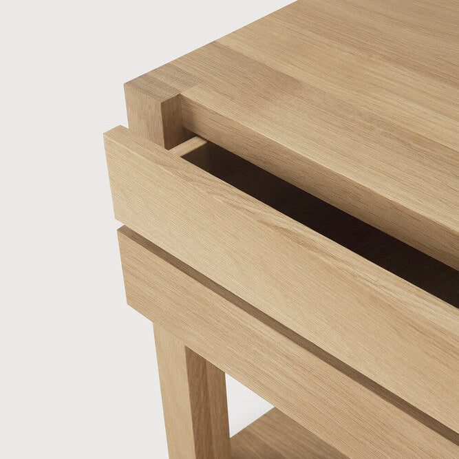 Ethnicraft Azur Bedside Table, FSC-certified solid wood furniture by Belgian brand