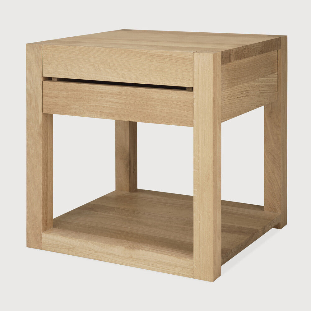 Ethnicraft Azur Bedside Table, FSC-certified solid wood furniture by Belgian brand