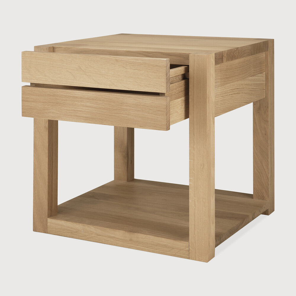 Ethnicraft Azur Bedside Table, FSC-certified solid wood furniture by Belgian brand