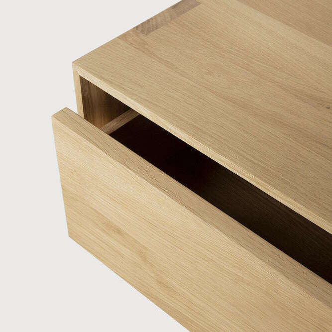 Ethnicraft Nordic II Hanging Bedside Table, FSC-certified solid wood furniture by Belgian brand