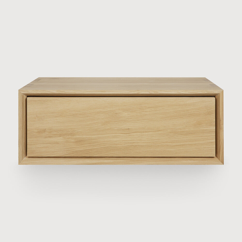 Ethnicraft Nordic II Hanging Bedside Table, FSC-certified solid wood furniture by Belgian brand