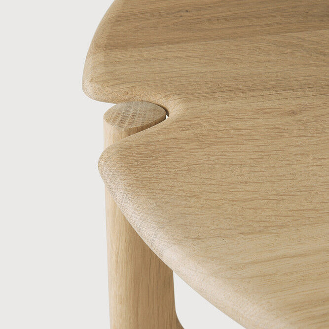 Ethnicraft PI Side Table in oak, FSC-certified solid oak with varnished finish