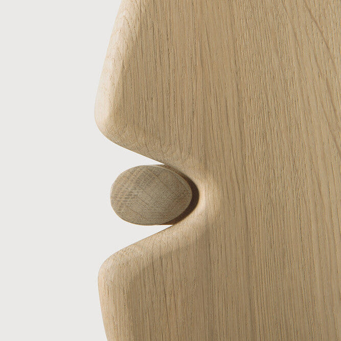 Ethnicraft PI Side Table in oak, FSC-certified solid oak with varnished finish