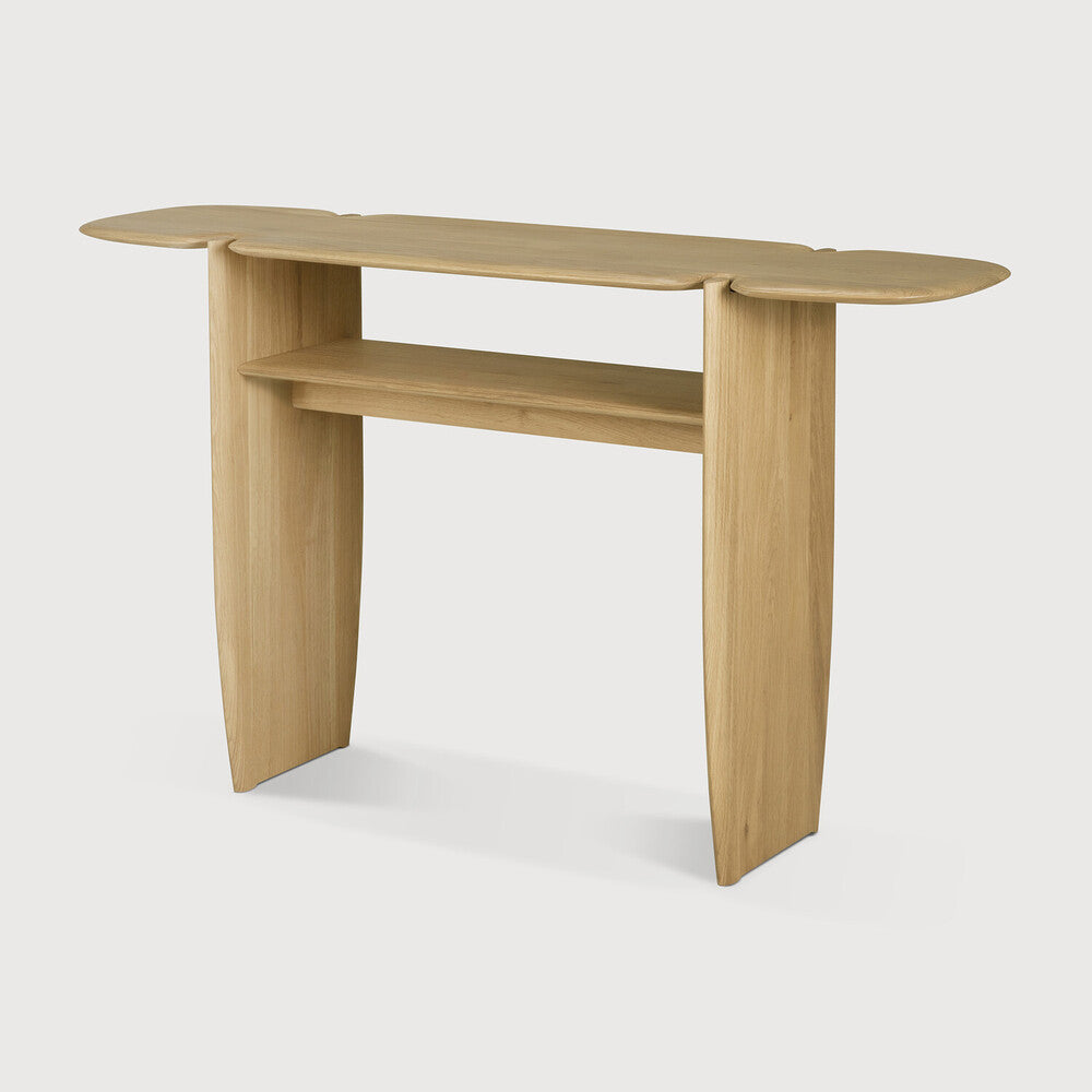 Ethnicraft Pi Console Table in oak, FSC-certified solid oak