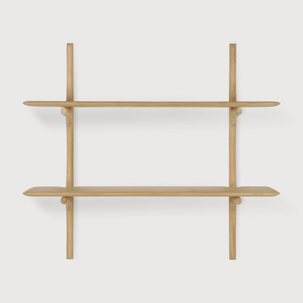 Ethnicraft PI Wall Shelf in oak, FSC-certified solid oak