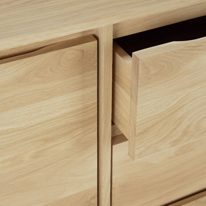 Ethnicraft Wave Sideboard, FSC-certified solid wood furniture by Belgian brand