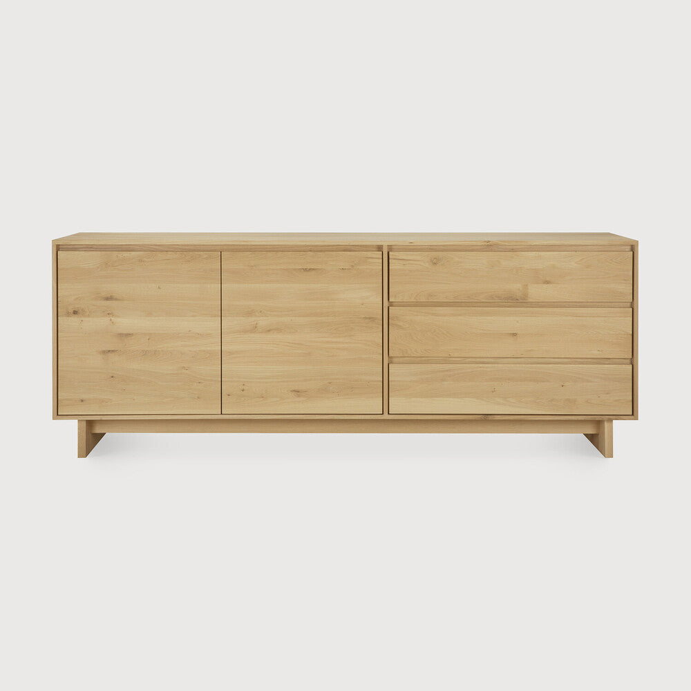 Ethnicraft Wave Sideboard, FSC-certified solid wood furniture by Belgian brand