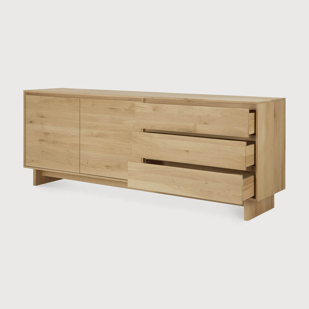 Ethnicraft Wave Sideboard, FSC-certified solid wood furniture by Belgian brand