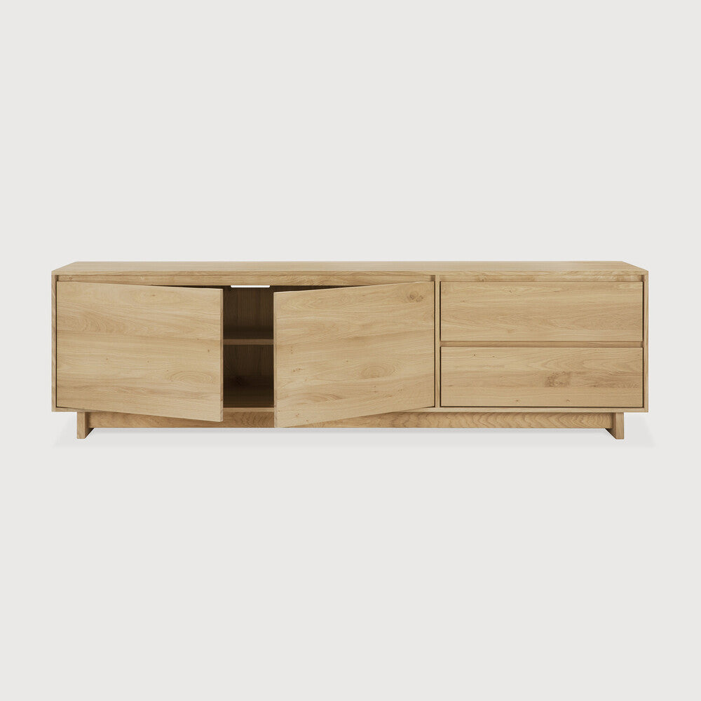 Ethnicraft Wave TV Cupboard, FSC-certified solid wood furniture by Belgian brand