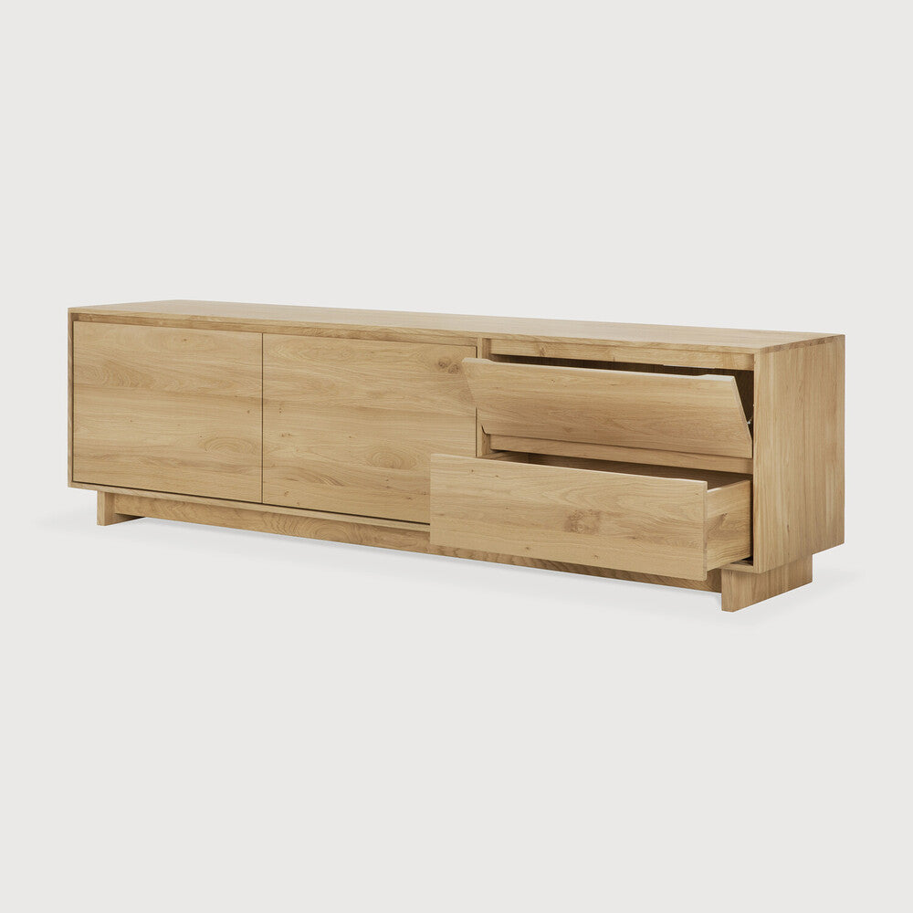 Ethnicraft Wave TV Cupboard, FSC-certified solid wood furniture by Belgian brand