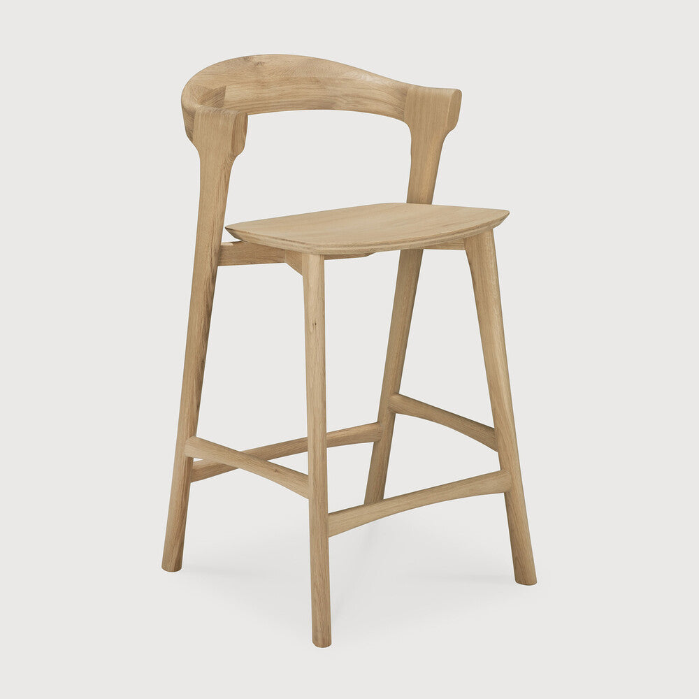 Ethnicraft Bok Counter Stool in oak, FSC-certified solid oak, Belgian solid wood furniture