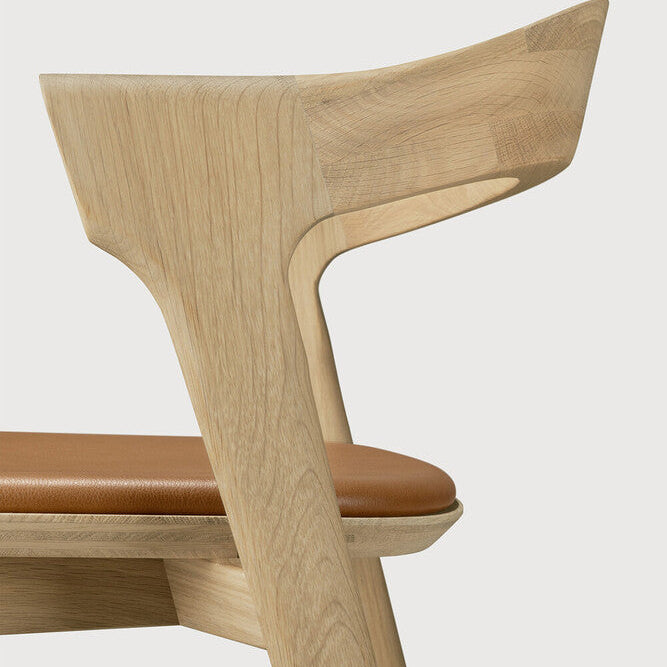 Ethnicraft Bok Counter Stool in oak, FSC-certified solid oak with varnished finish, Belgian solid wood furniture