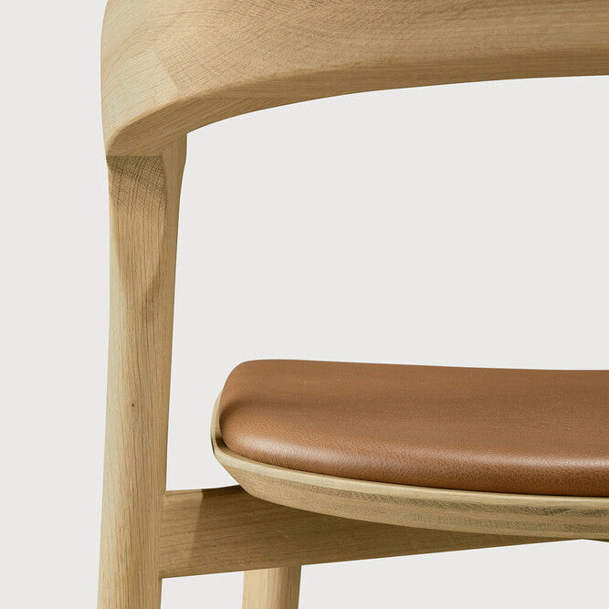 Ethnicraft Bok Counter Stool in oak, FSC-certified solid oak with varnished finish, Belgian solid wood furniture