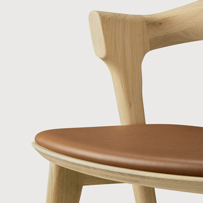 Ethnicraft Bok Counter Stool in oak, FSC-certified solid oak with varnished finish, Belgian solid wood furniture