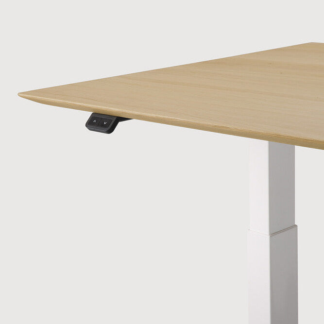 Ethnicraft Bok Adjustable Desk in oak, FSC-certified solid oak, Belgian solid wood furniture