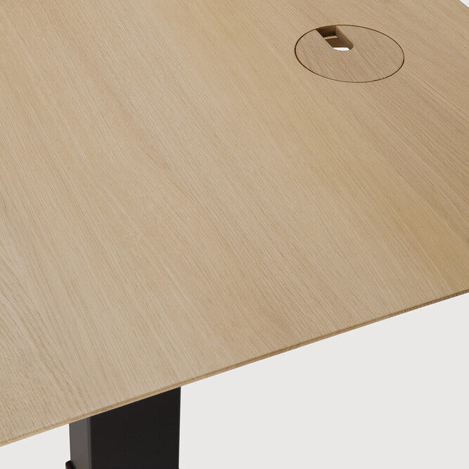 Ethnicraft Bok Adjustable Desk Table Top in oak, FSC-certified solid oak, Belgian solid wood furniture