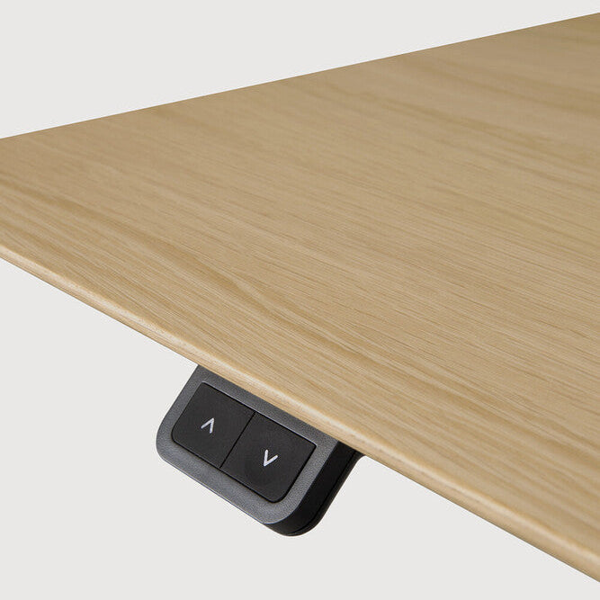Ethnicraft Bok Adjustable Desk Table Top in oak, FSC-certified solid oak, Belgian solid wood furniture