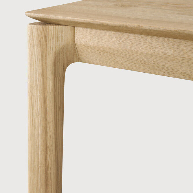Ethnicraft Bok Extendable Dining Table in oak, FSC-certified solid oak with varnished finish, Belgian solid wood furniture