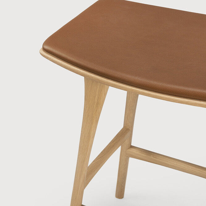 Ethnicraft Osso Bar Stool in oak, FSC-certified solid oak with varnished finish