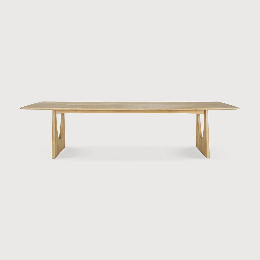 Ethnicraft Geometric Meeting Table in oak, FSC-certified solid oak with varnished finish