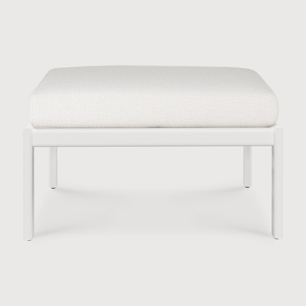 Ethnicraft Jack Outdoor Footstool with FSC-certified solid wood frame, Belgian design