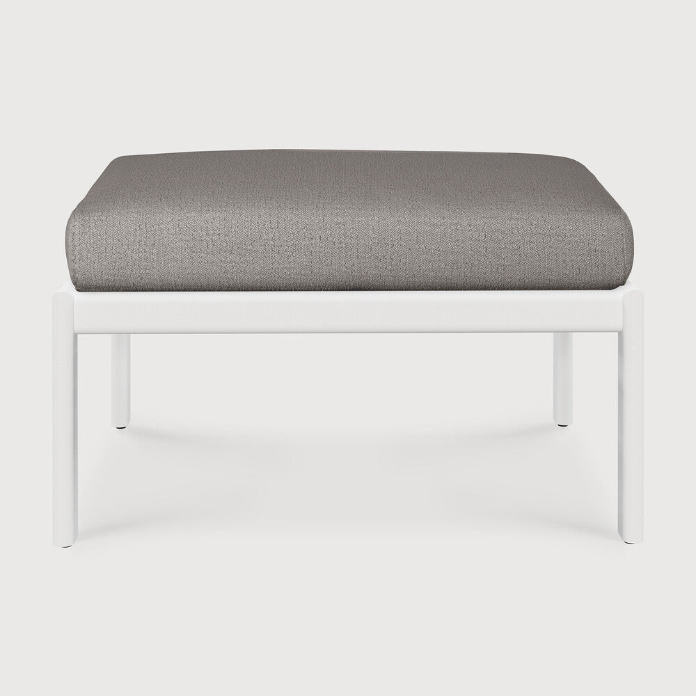 Ethnicraft Jack Outdoor Footstool with FSC-certified solid wood frame, Belgian design