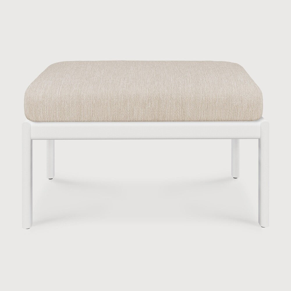 Ethnicraft Jack Outdoor Footstool with FSC-certified solid wood frame, Belgian design