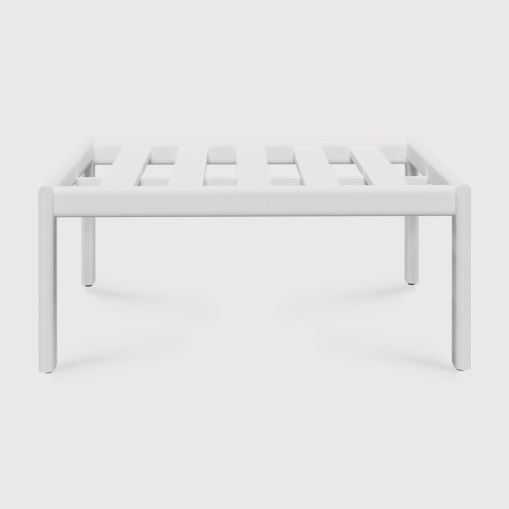 Ethnicraft Jack Outdoor Footstool with FSC-certified solid wood frame, Belgian design