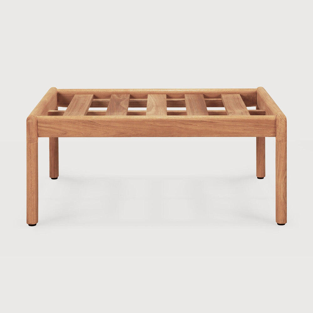 Ethnicraft Jack Outdoor Footstool with FSC-certified solid teak frame