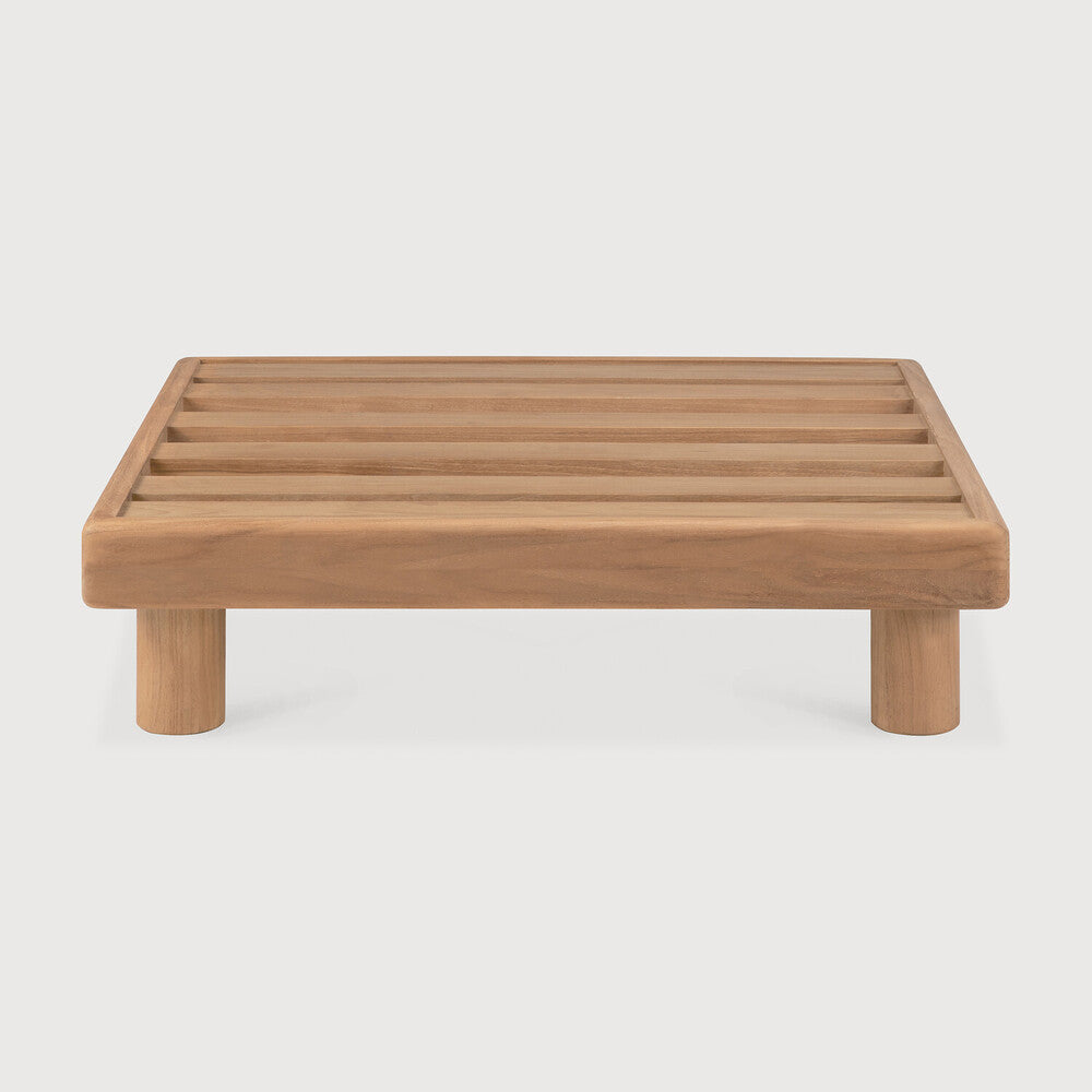 Ethnicraft Monocle outdoor footstool frame with FSC-certified solid teak frame