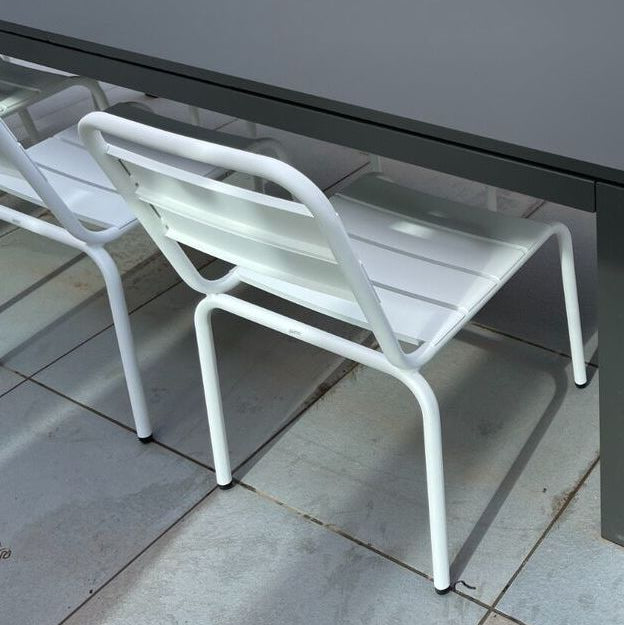 Isimar Barceloneta Side Chair, galvanized steel outdoor chair, Spanish design since 1925