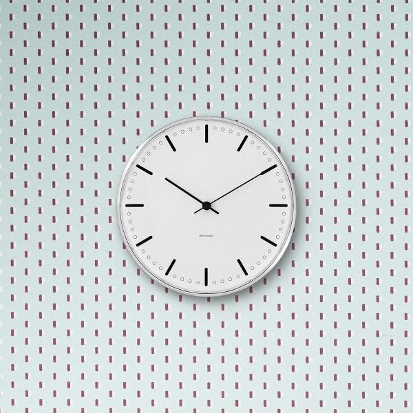 Arne Jacobsen City Hall Wall Clock White/Black