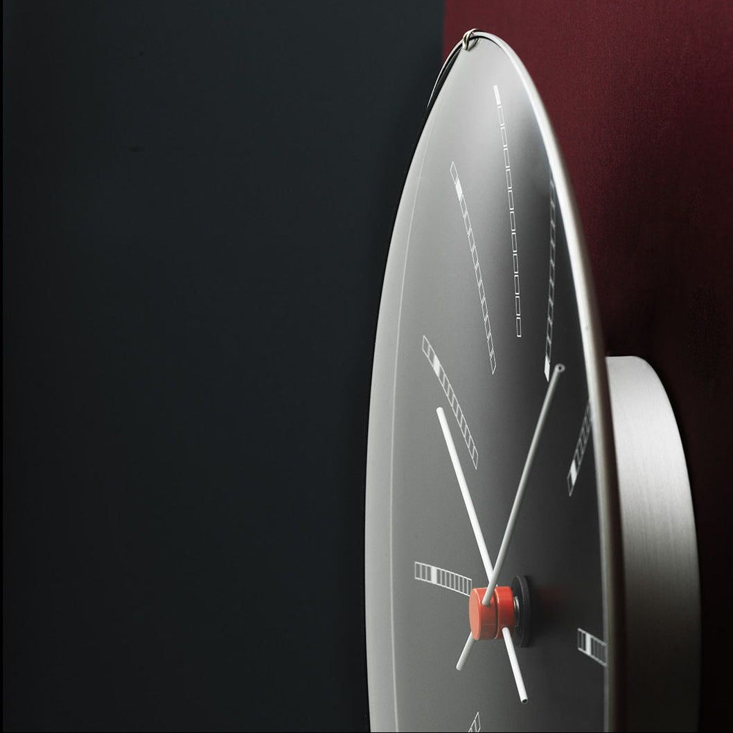 Arne Jacobsen Bankers Wall Clock, Black, Medium, Ø: 8.3"
