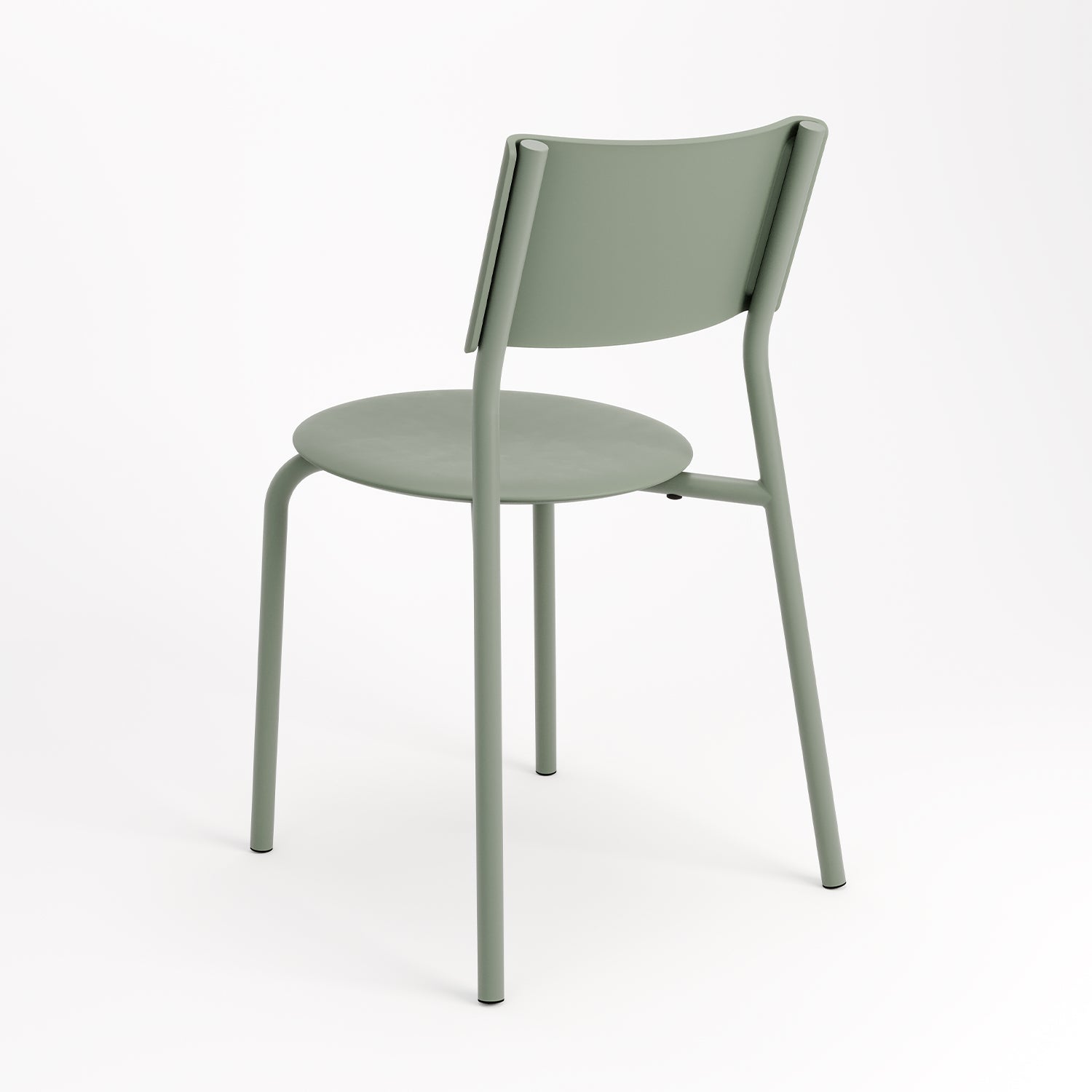 Tiptoe SSDr Recycled Plastic Dining Chair - Khaki Green lifestyle photograph
