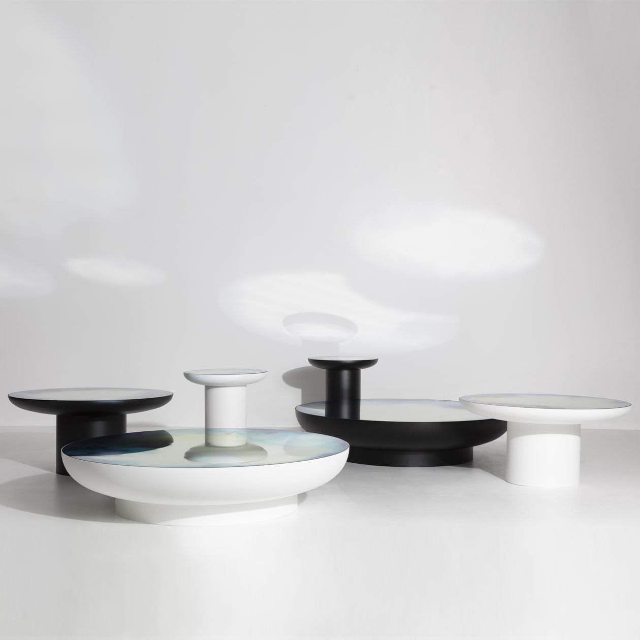 Petite Friture Francis Mirror Coffee Table in lacquered metal, designed by Constance Guisset