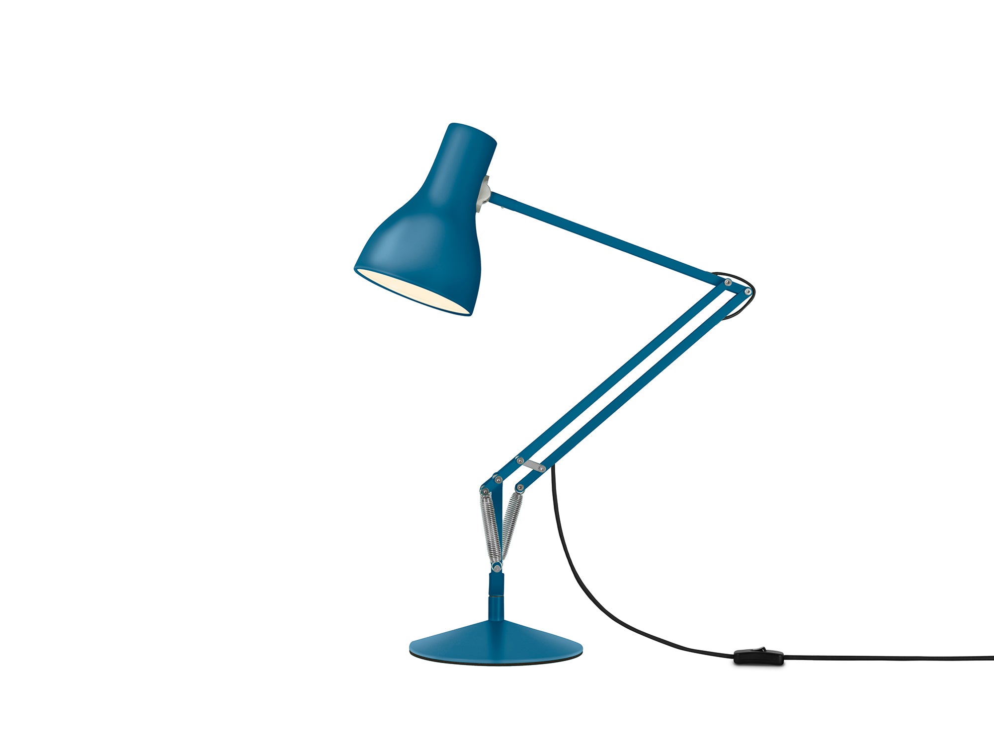 Anglepoise Type 75 Desk Lamp - Margaret Howell Edition in Saxon Blue, powder-coated steel desk lamp