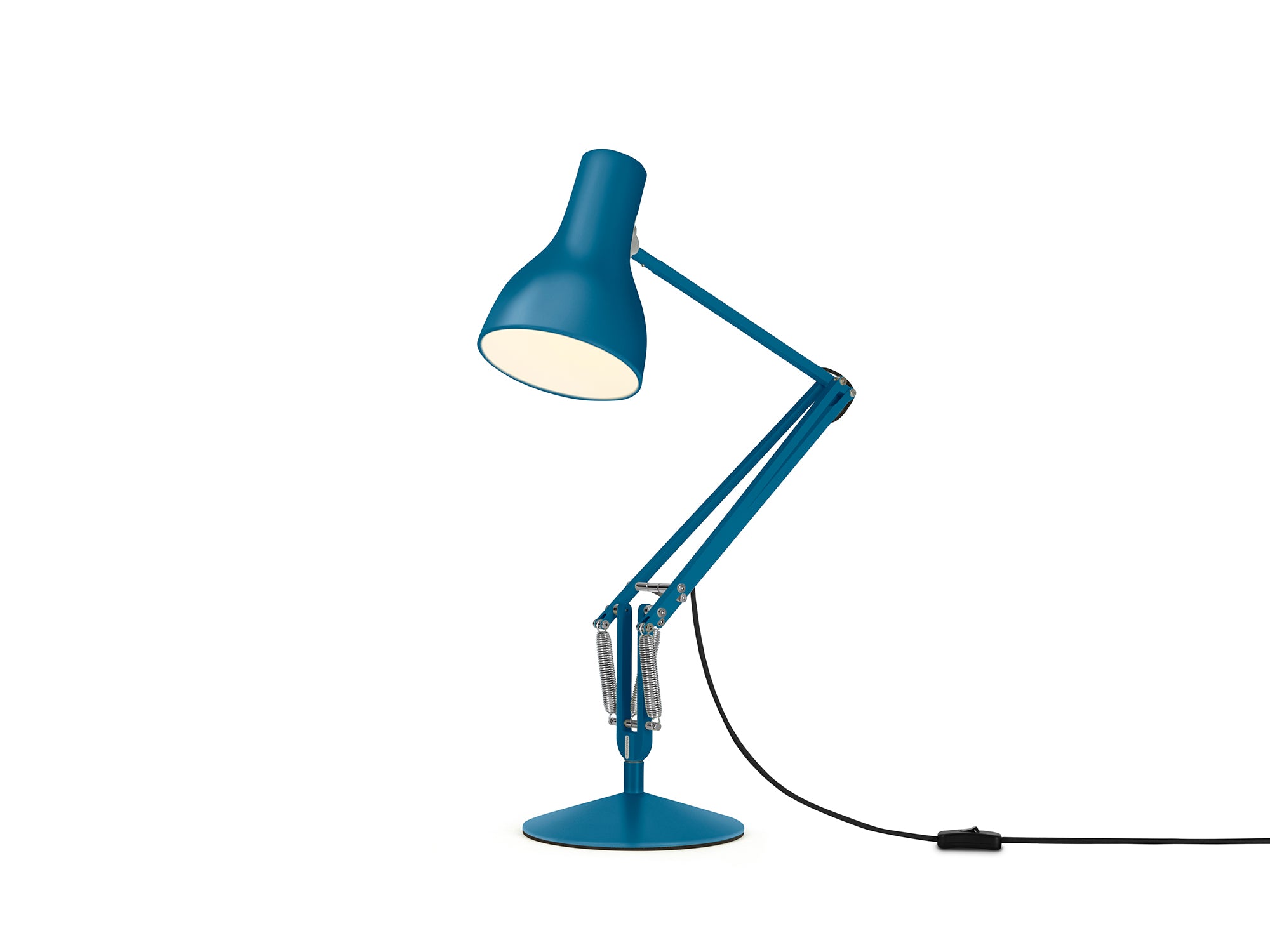 Anglepoise Type 75 Desk Lamp - Margaret Howell Edition in Saxon Blue, powder-coated steel desk lamp
