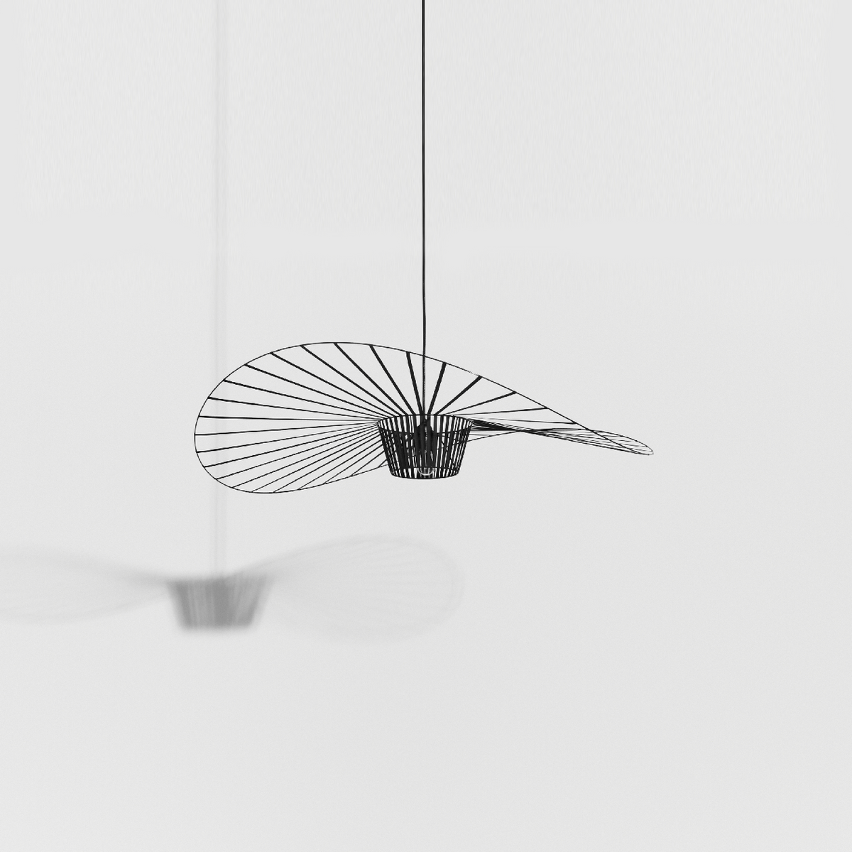 Petite Friture Vertigo Pendant in Black, fiberglass and hand-laid polyurethane