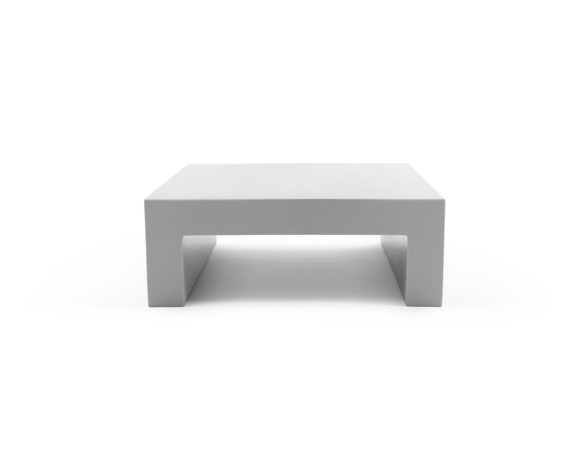 Heller Vignelli Table in Light Grey, recyclable polyethylene, designed by Massimo Vignelli