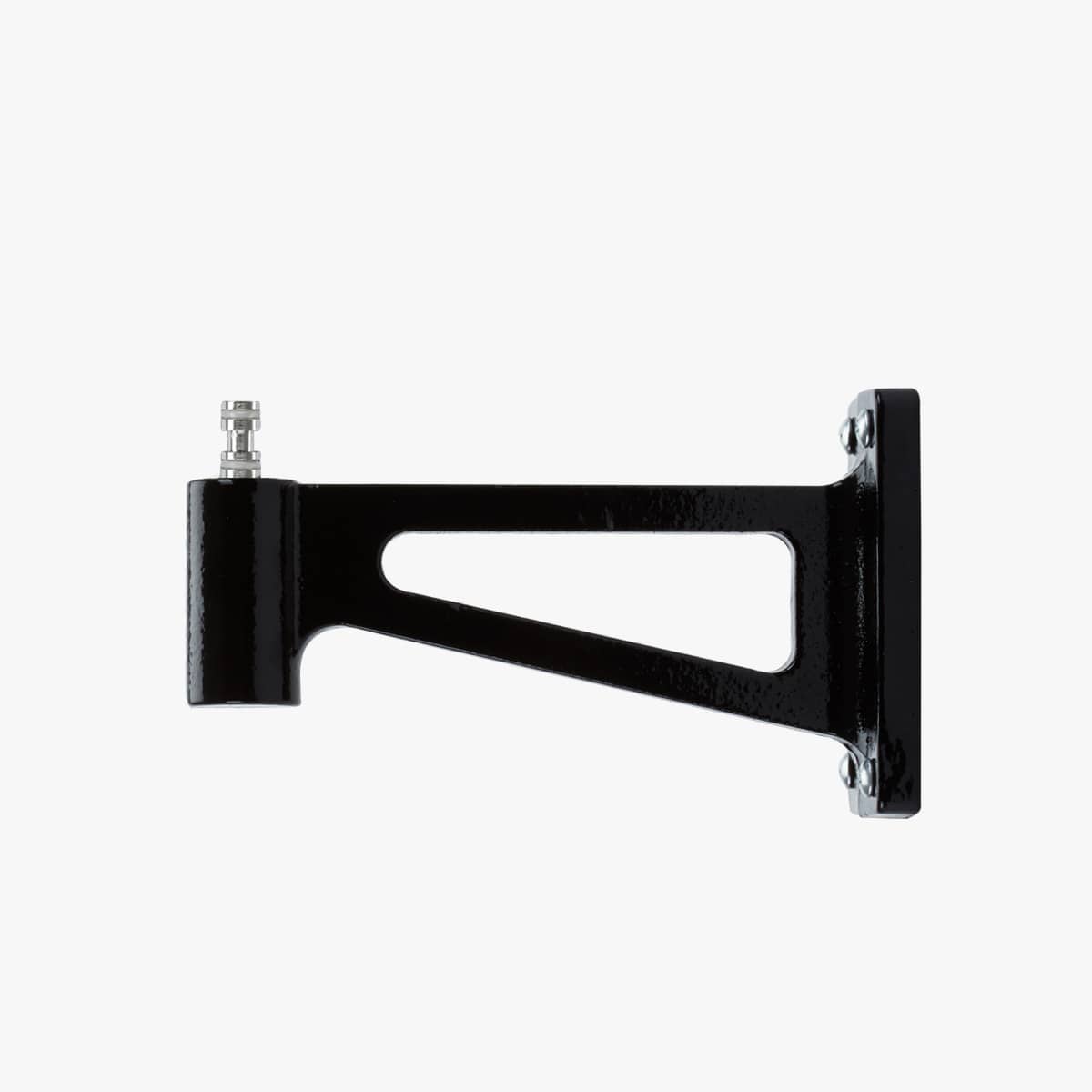 Detail of the Anglepoise Original Range cast iron wall bracket in Jet Black, included with the lamp