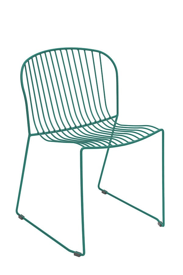 Emerald green outdoor chair by Isimar, eco friendly furniture style crafted with Comosum