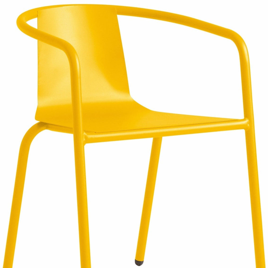 Isimar Cadiz Arm Chair in Melon Yellow, galvanized steel outdoor chair, Spanish design since 1925