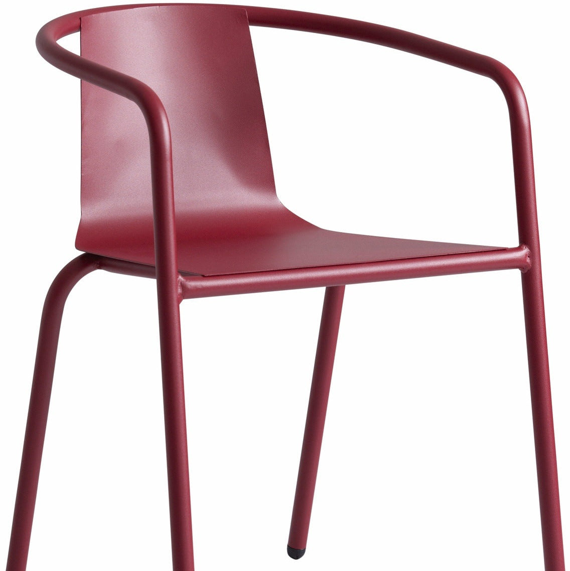 Isimar Cadiz Arm Chair in Purple Red, galvanized steel outdoor chair, Spanish design since 1925