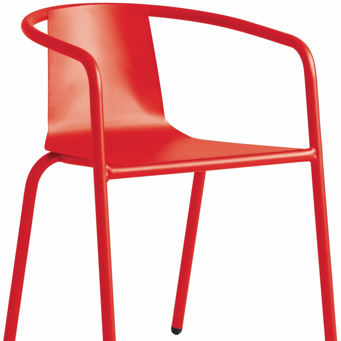 Isimar Cadiz Arm Chair in Traffic Red, galvanized steel outdoor chair, Spanish design since 1925