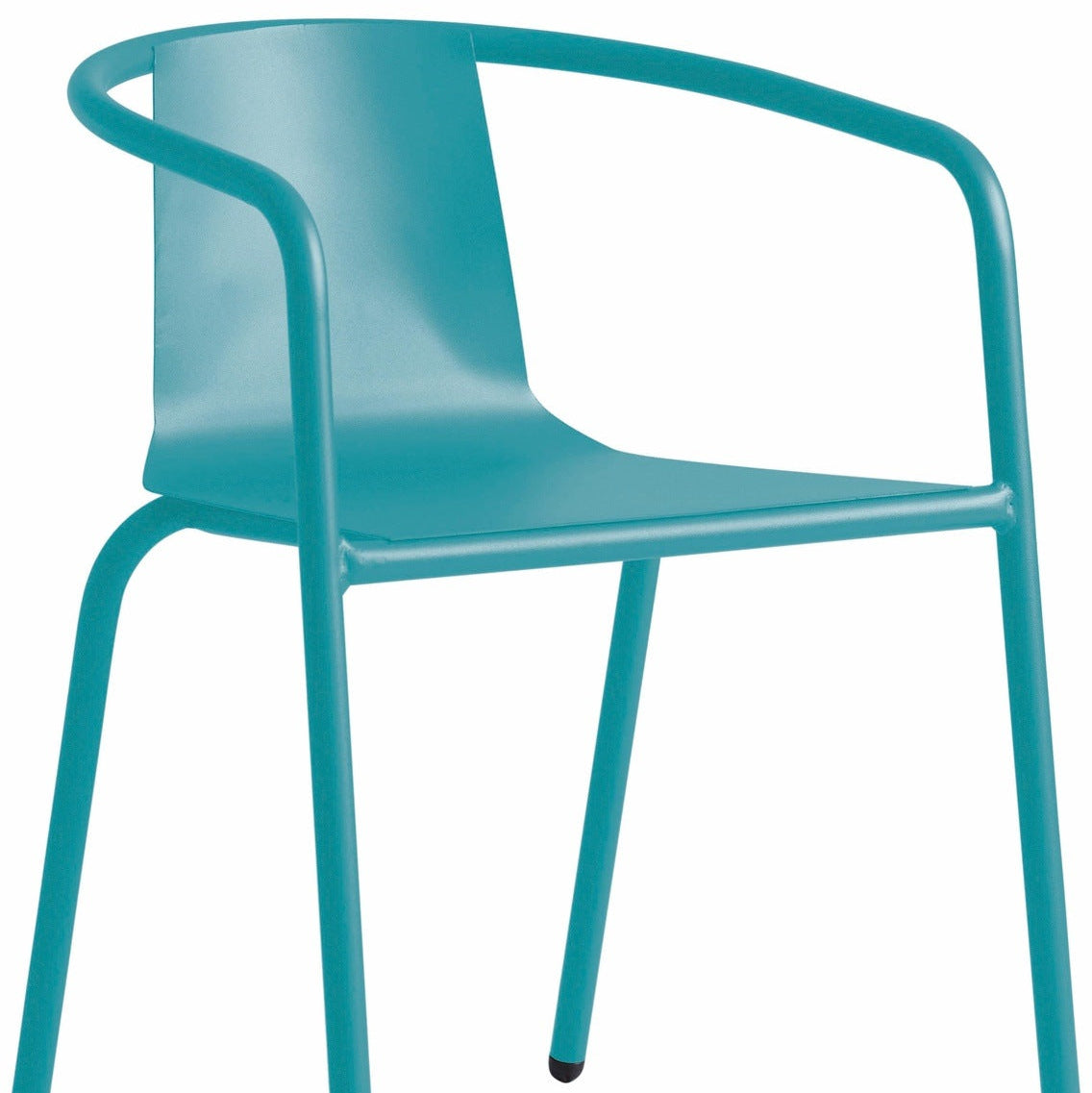 Isimar Cadiz Arm Chair in Turquoise Blue, galvanized steel outdoor chair, Spanish design since 1925