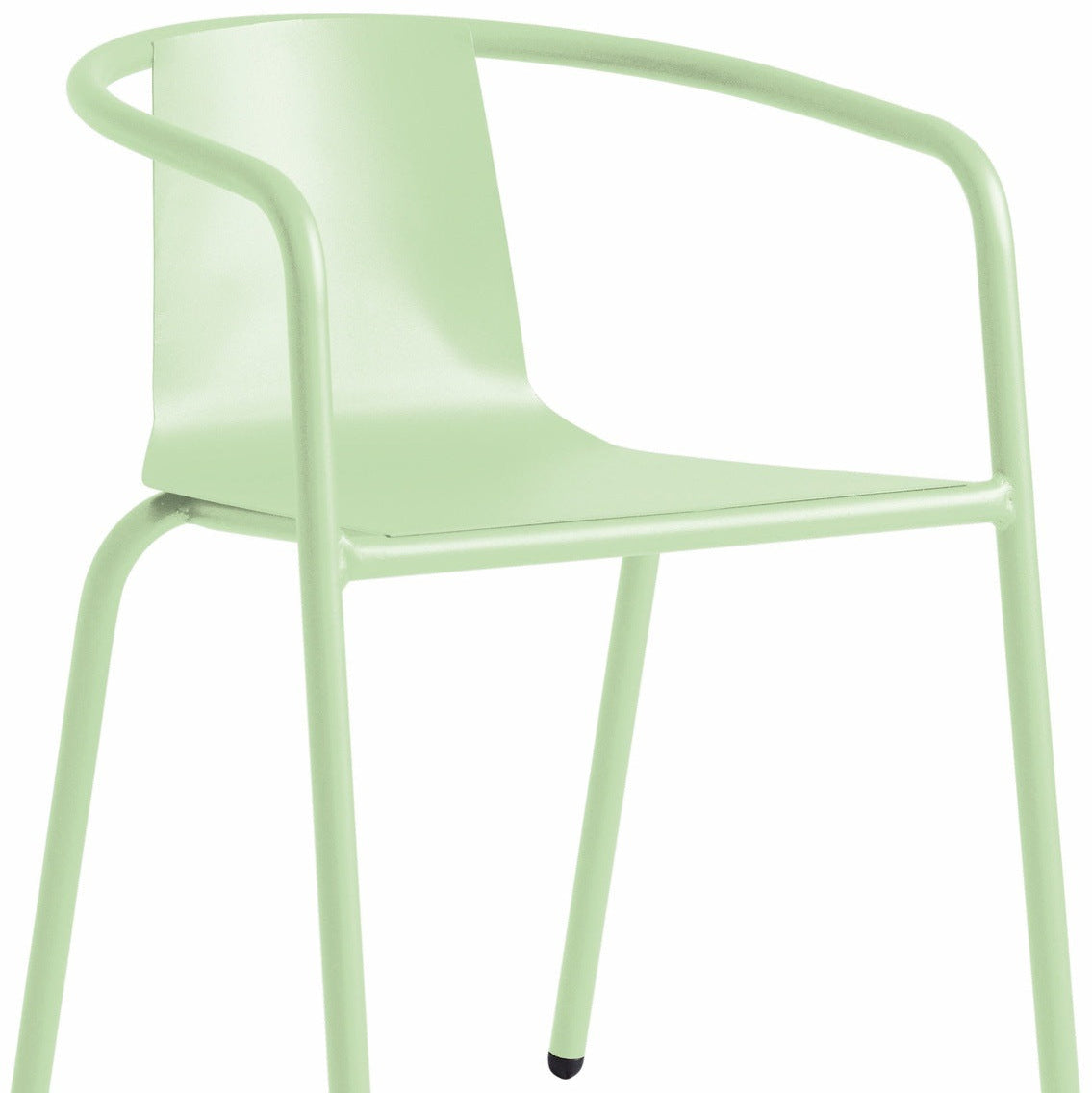 Isimar Cadiz Arm Chair in Pale Green, galvanized steel outdoor chair, Spanish design since 1925