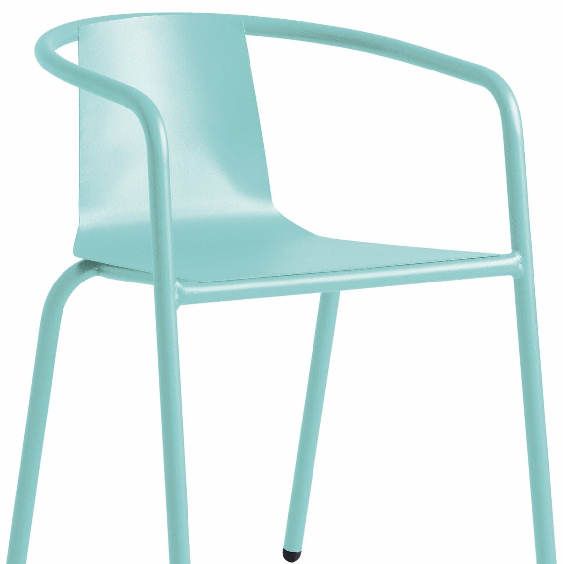 Isimar Cadiz Arm Chair in Light Green, galvanized steel outdoor chair, Spanish design since 1925