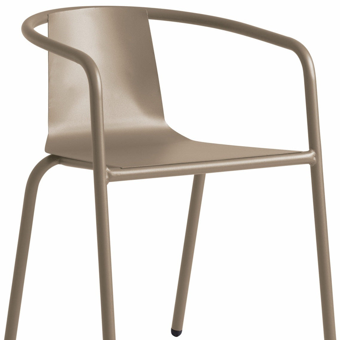 Isimar Cadiz Arm Chair in Beige Grey, galvanized steel outdoor chair, Spanish design since 1925